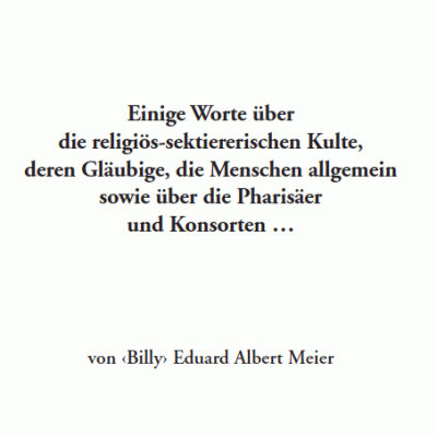 Einige Worte über die religiös-sektiererischen Kulte ...