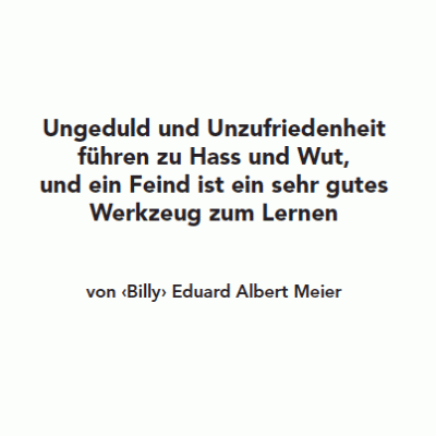 Ungeduld und Unzufriedenheit …