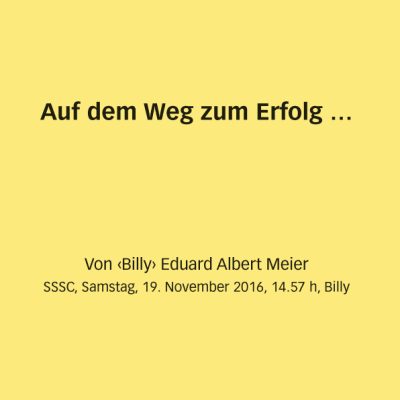 Auf dem Weg zum Erfolg