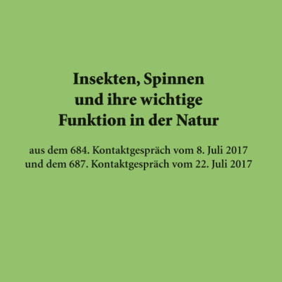 Insekten, Spinnen und ihre wichtige Funktion in der Natur (A6)