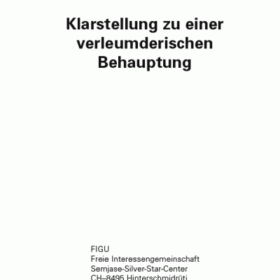 Klarstellung einer verleumderischen Behauptung