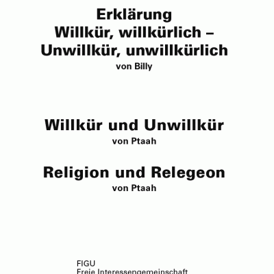 Erklärung: Willkür/Unwillkür - Religion/Relegeon