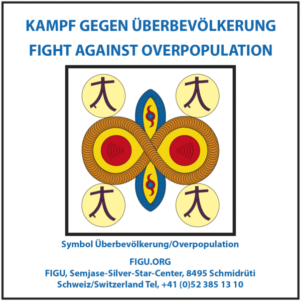 "Aufkleber 25x25 cm" Kampf gegen Überbevölkerung / Fight against Overpopulation